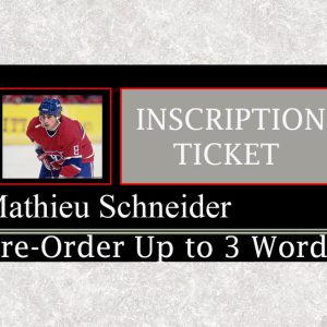 Mathieu Schneider Pre-Order Inscription (Up to 3 Words)