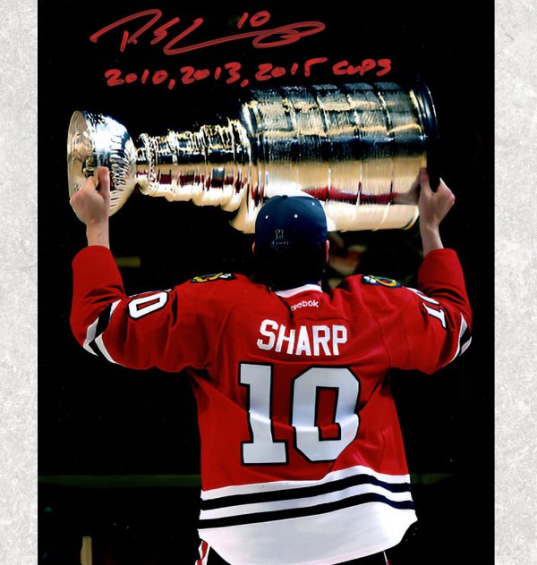 Patrick Sharp Chicago Blackhawks Autographed 8x10