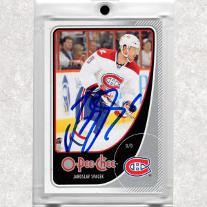 Jaroslav Spacek Montreal Canadiens 2010-11 O-Pee-Chee #122 Autographed Card