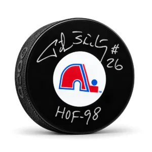 Peter Stastny Quebec Nordiques Autographed Puck