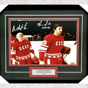 Vladislav Tretiak, Vladimir Myshkin Team USSR Dual Autographed 11x14 Framed