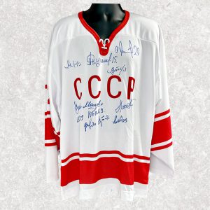 Team USSR 1972 Summit Series Jersey Autographed by 12 players