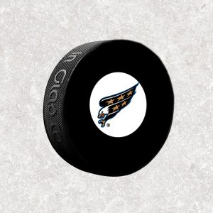 Olaf Kolzig Washington Capitals Eagle Old Logo Autographed Puck