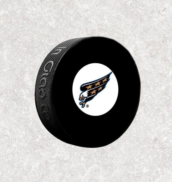 Olaf Kolzig Washington Capitals Eagle Old Logo Autographed Puck