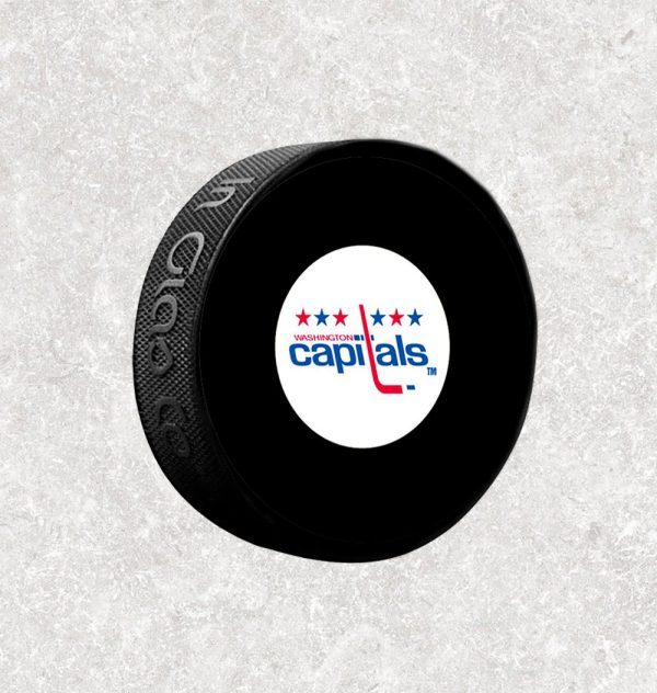 Olaf Kolzig Washington Capitals Old Logo Autographed Puck